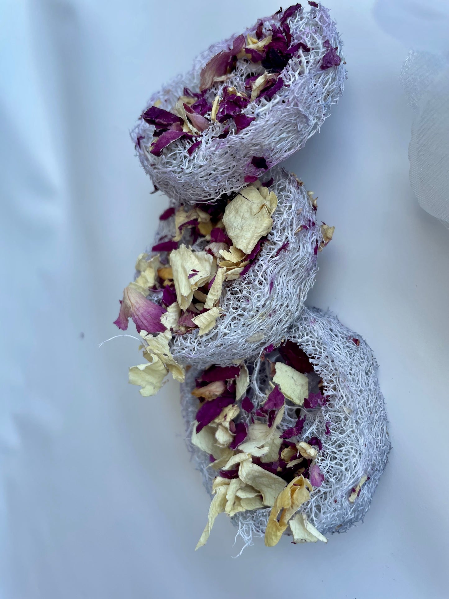 Loofahs infused with spring flowers