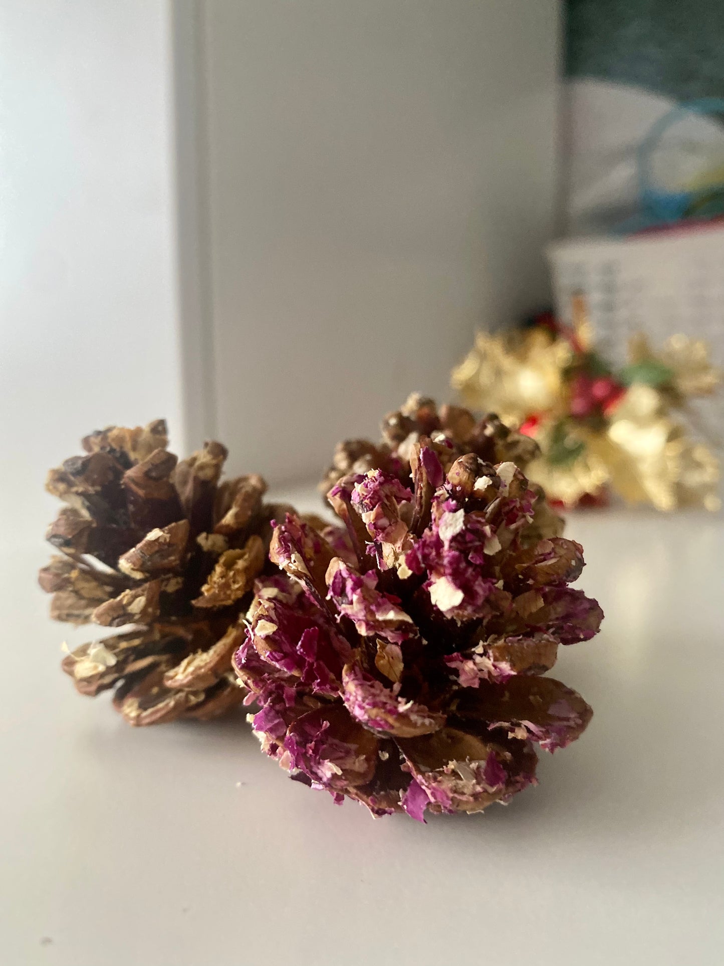 Cocottes de pin enchantées - banane et rose