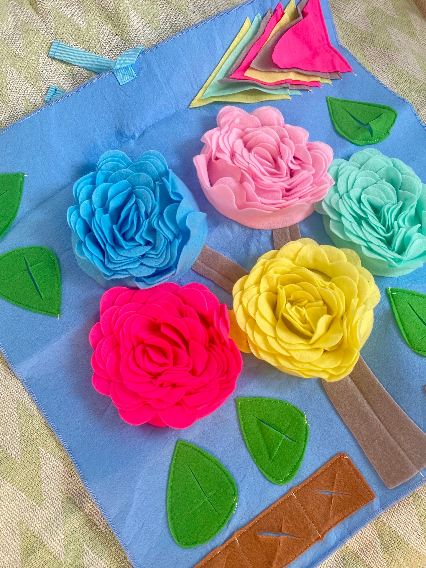 The love tree - snuffle mat for bunnies foraging fun !