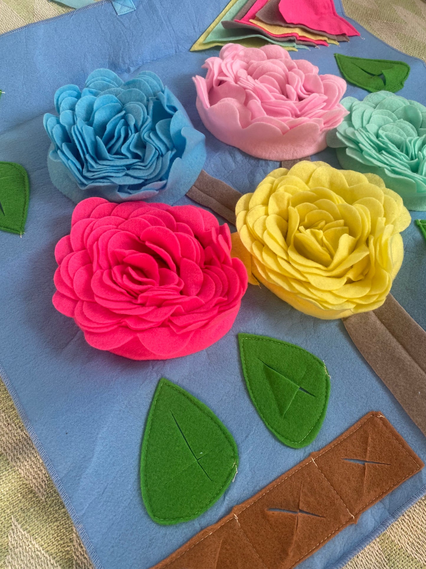 The love tree - snuffle mat for bunnies foraging fun !