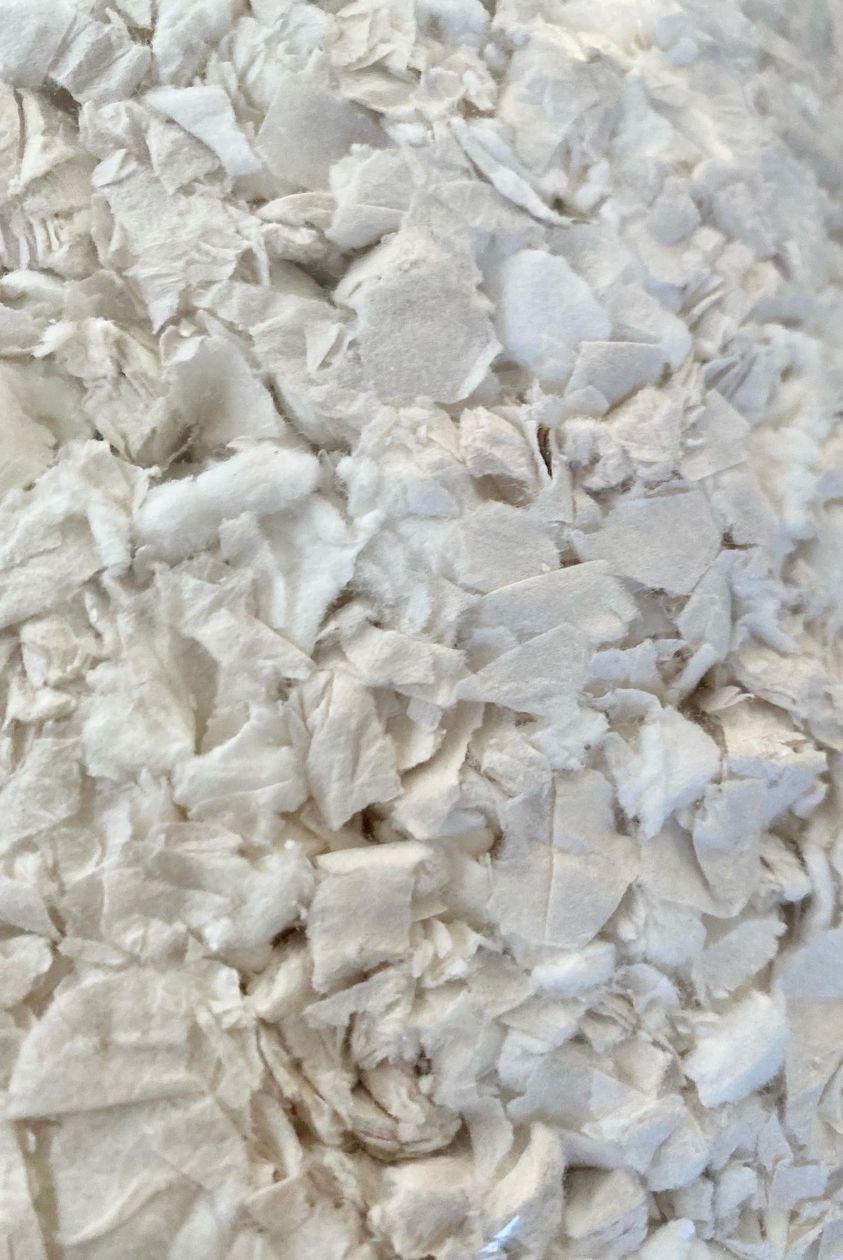 Litière en papier blanche - confort et douceur