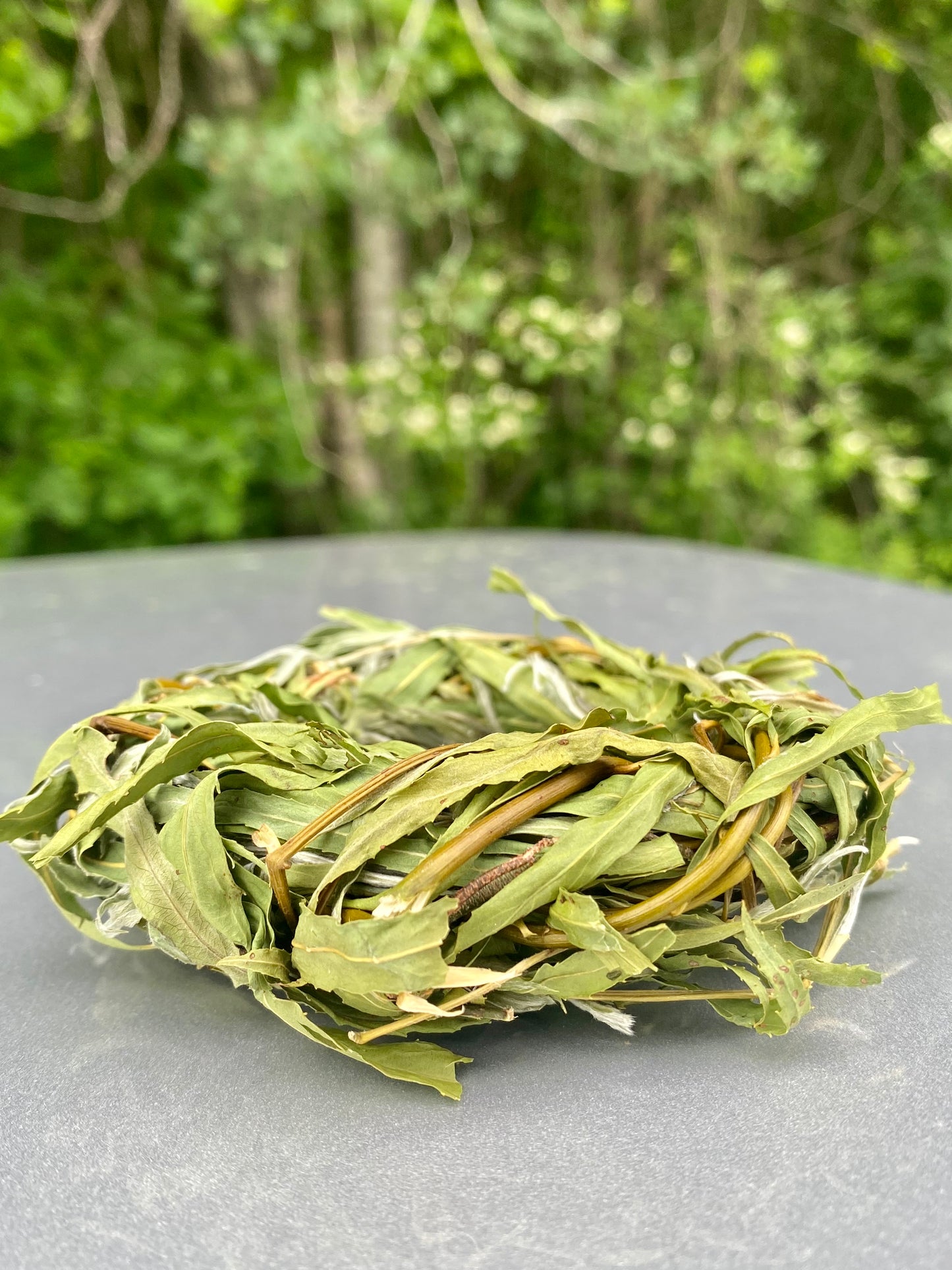 Handwoven willow ring